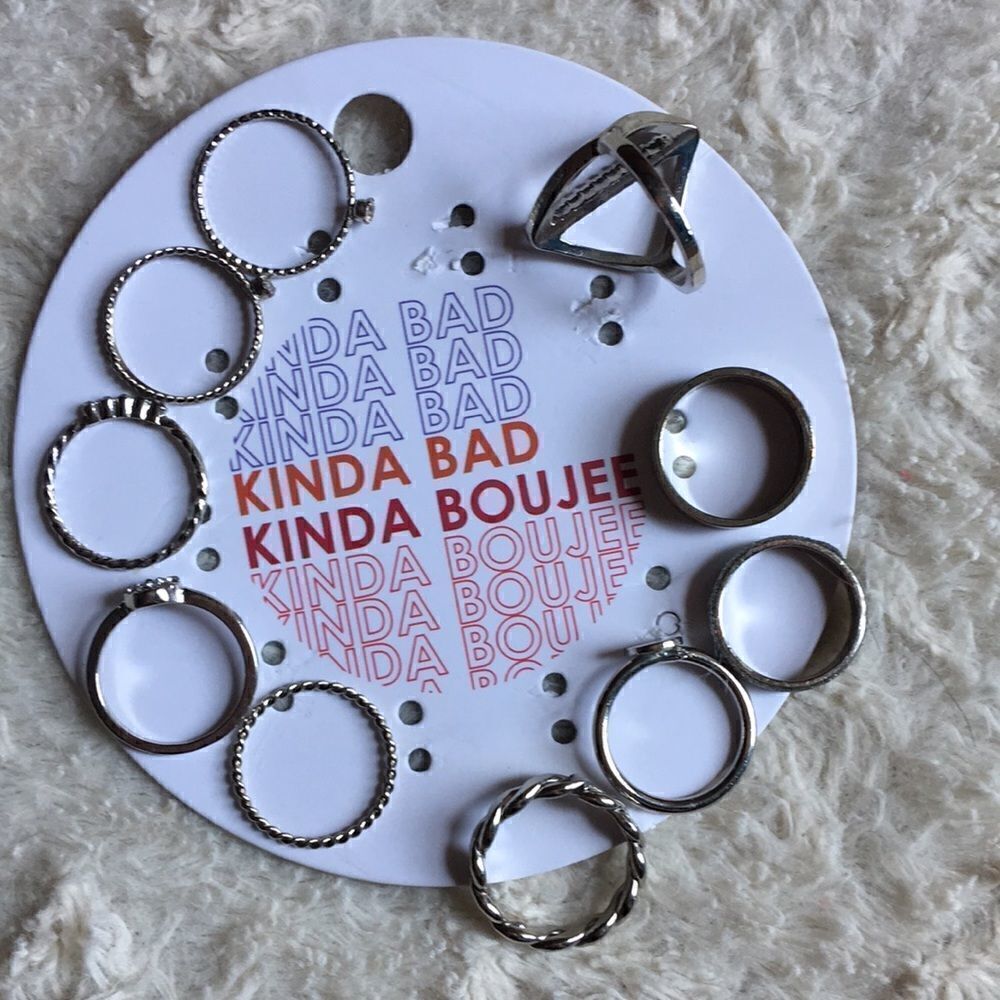 NEW Silvertone Midi Ring Set - Picture 6 of 6